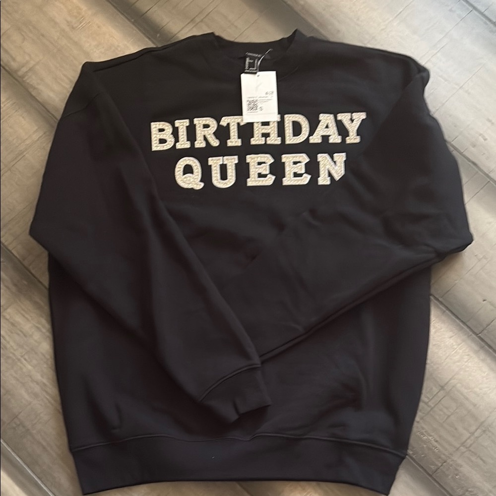 New - Bling Birthday Queen Sweatshirt